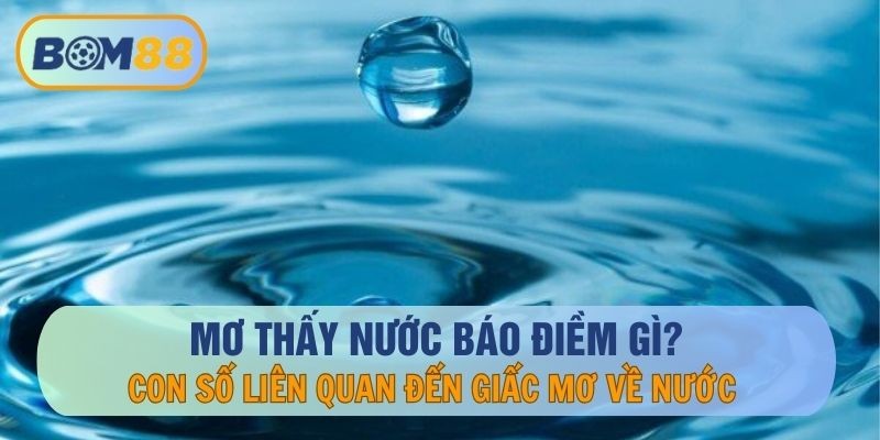BOM88 Giải mã giấc mơ tại BOM88 - Nằm mơ thấy nước là điềm gì ?